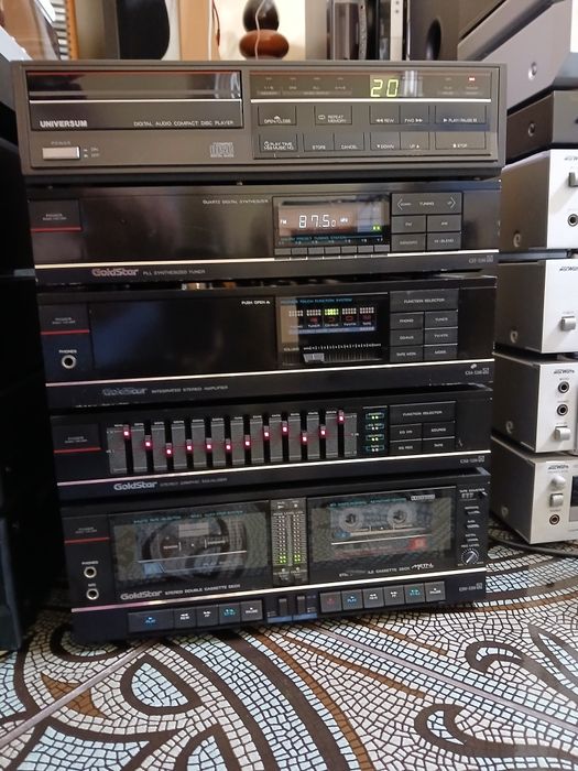 Wieża stereo Gold Star CD korektor equalizer wzmacniacz magnetofon  tu
