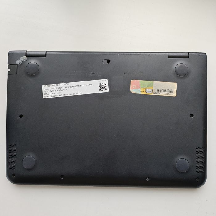 Рабочий ноутбук HP с дефектами n3700, ddr3 4gb, ssd m2 128gb