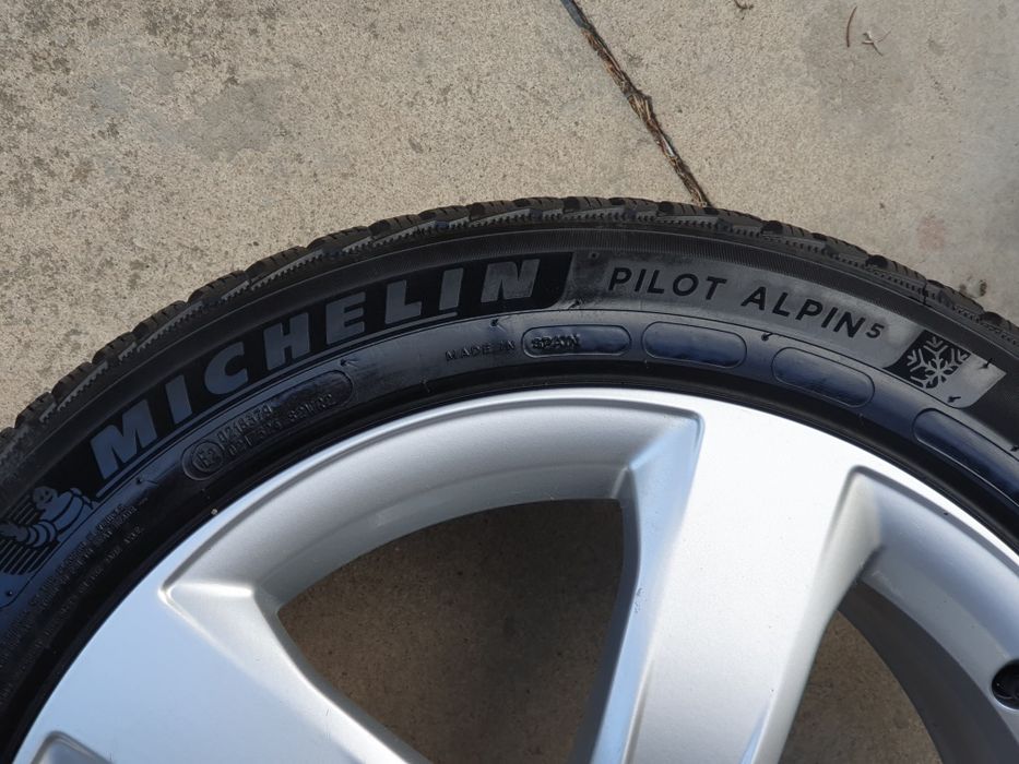 4x koła zima Audi A6 18" 7.5Jx18H2 ET37, 225/50R18 99V Michelin Pilot Alpin 5, 7,3mm 2023r.