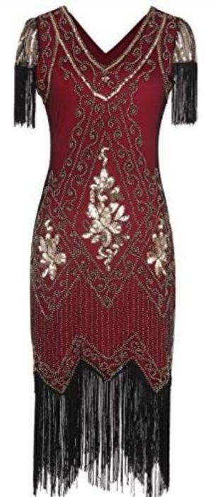 Sukienka cekinowa Gatsby lata 20-M