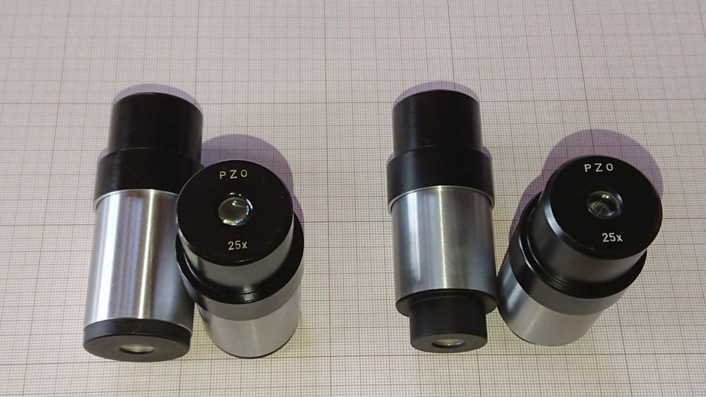 Okulary 25x PZO mikroskop stereoskopowy MST130 MST131 MST 132 MST1 MST2 34mm nie Zeiss Leica Nikon Olympus DIC Biolar kontrast fazowy