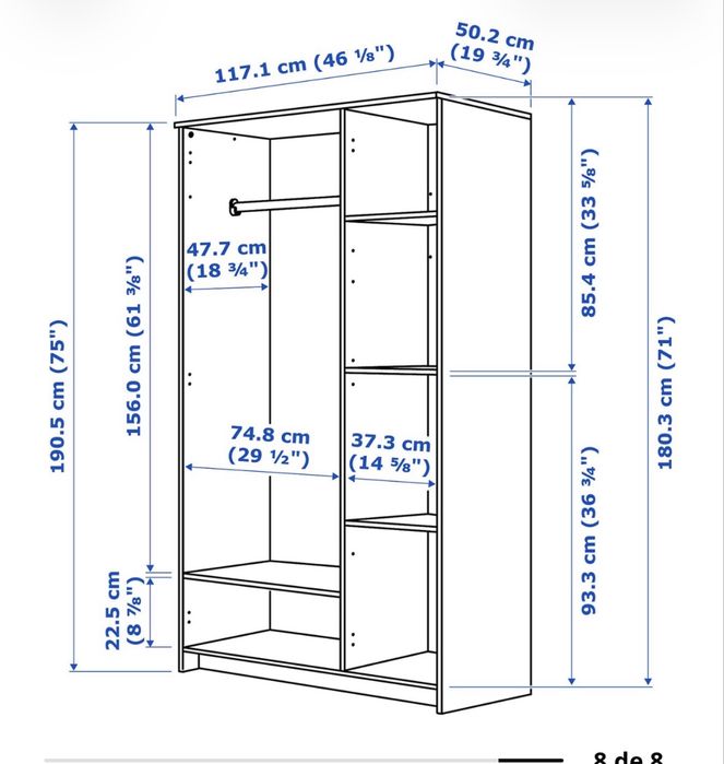 roupeiro 3 portas ikea