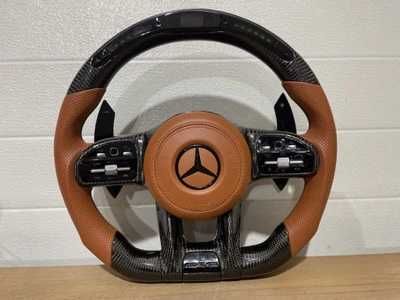 Руль карбоновый Mercedes Мерседес AMG G W463 W464 GLS V167 W167 GLE X167 GLC X254 S W222 W223 E W212 W213 W214 C W205 W206 CLS C257 EQS V297 EQE кермо