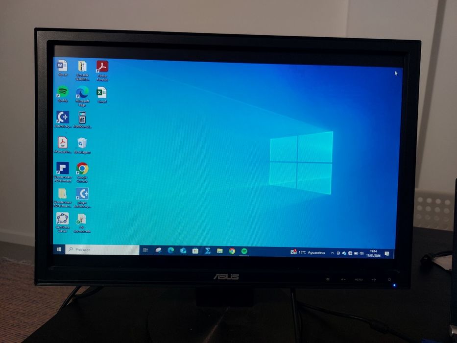 monitor ASUS VW193D-B de 19 polegadas - a funcionar