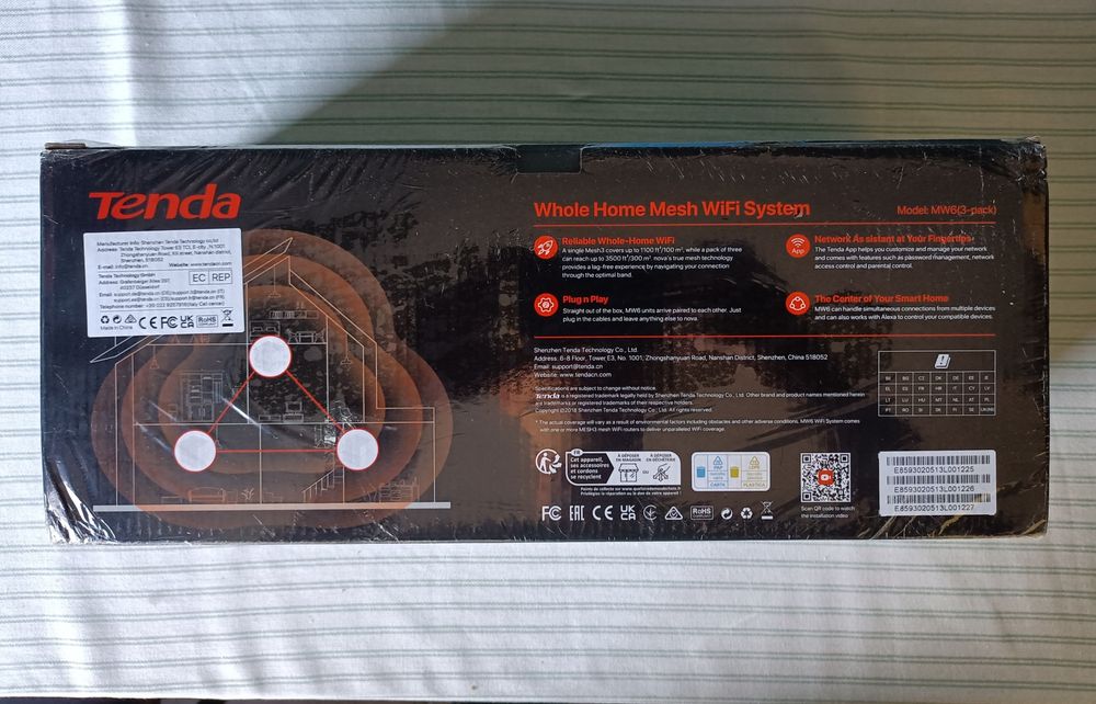 Tenda Nova MW6 Mesh WLAN System - AC1200 Dual Band WLAN 3 pack