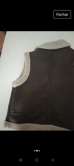 Colete Zara em pele sintética