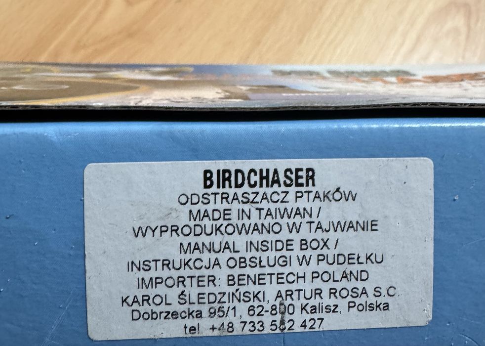 Odstraszacz ptaków PIR Sonic Birdchaser NOWY