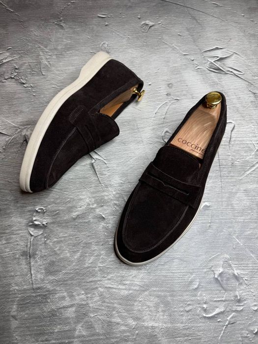 Замшевые туфли лоферы 40-45