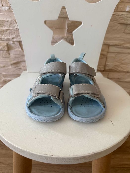 Sandały dla dziewczynki na lato na rzepy niebieskie Elza r.25 Sinsay
