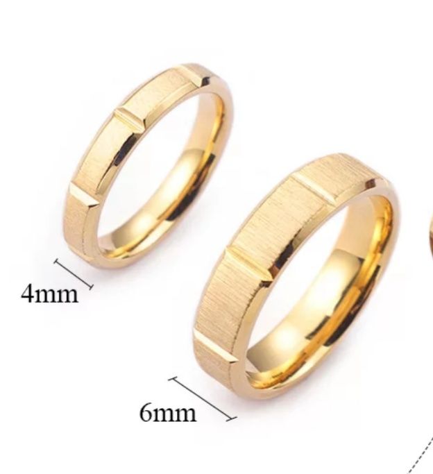 Aliança namoro - compromisso - casamento em ouro laminado 18K