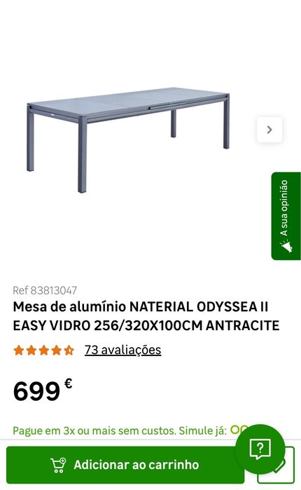 Mesa de jardin leroy