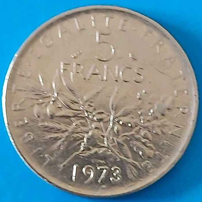 5 Francos de 1973, França, a Semeadora