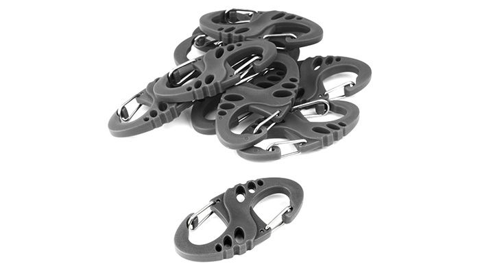 Zestaw karabińczyków Mil-Tec S-Hook - Czarny