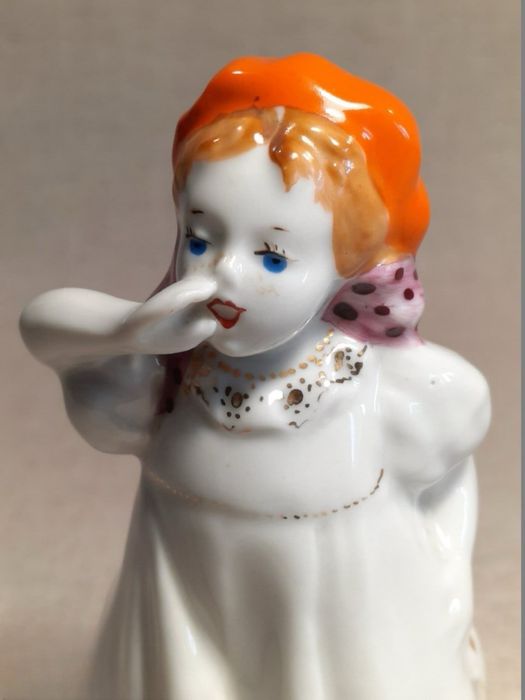 Ау девочка заблудилась КРАСНАЯ ШАПОЧКА Барановка статуэтка фарфор СССР