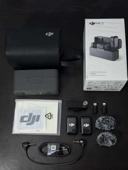 DJI Mic 2 (2 TX + 1 RX) – Stan Idealny, Komplet, Jak nowy!