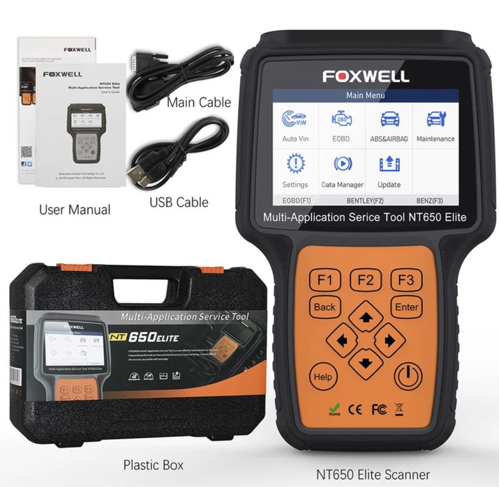 Автосканер діагностичний сканер для авто Foxwell NT650 Elite