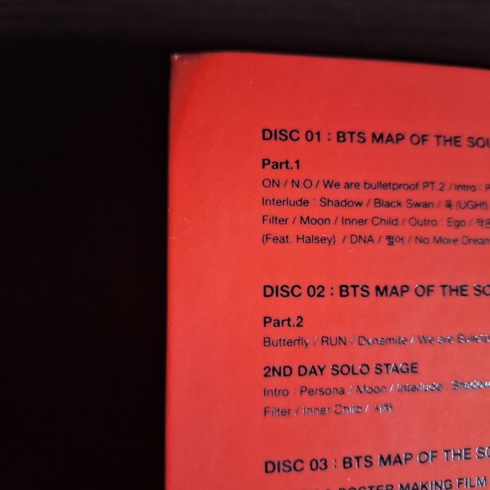 BTS Dvd Map of the Soul c/photocard