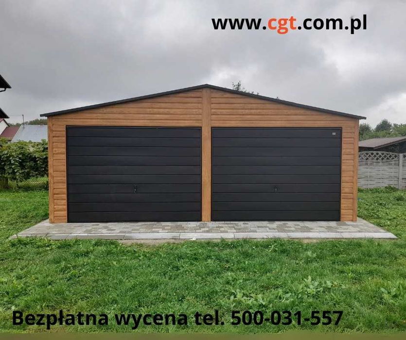 Garaż drewnopodobny 6,5m szeroki  x 6m długi/głęboki
