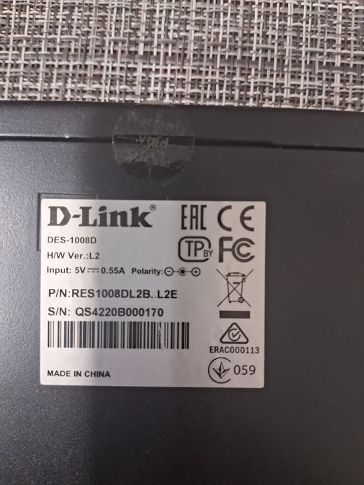 Комутатор D-Link DES-1008D