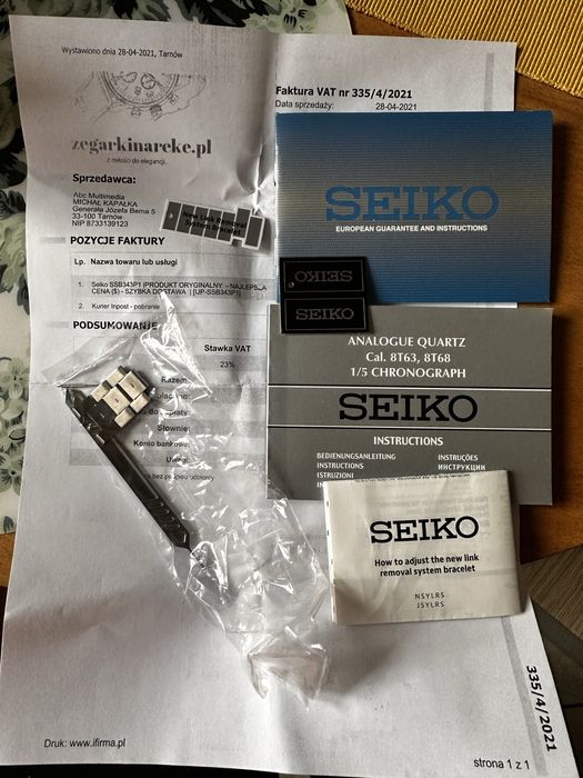 Zegarek Seiko SSB343P1