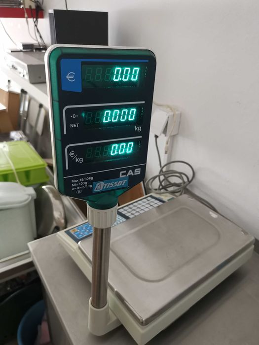 Balança eletrónica CAS Ap - 1 com ecrã para o cliente