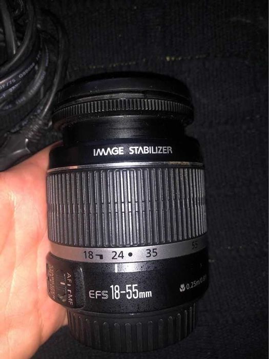 Canon EOS 450D + Carregador + Mala + Objectiva Lente 18-55mm