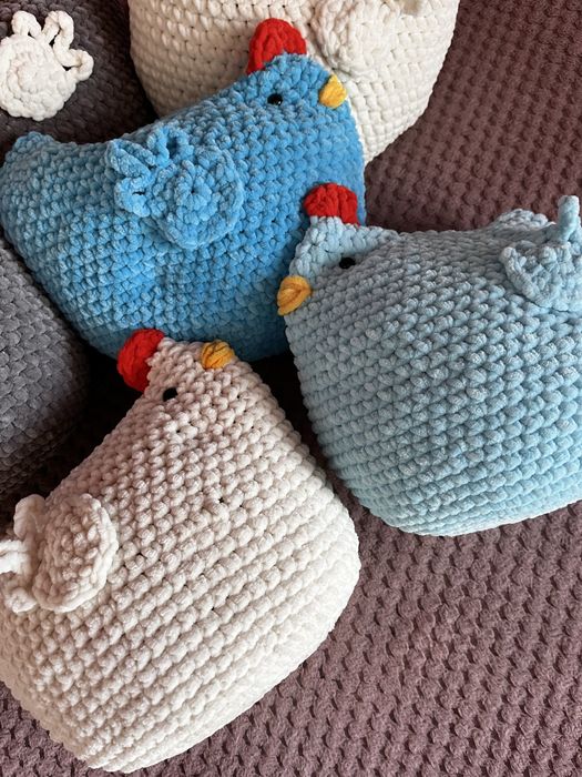Pluszowe duże HandMade kurki kury misie