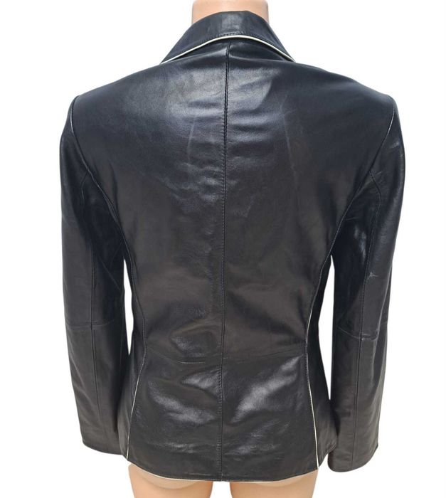 Czarna kurtka 100% skóra naturalna TCM, R. M/L