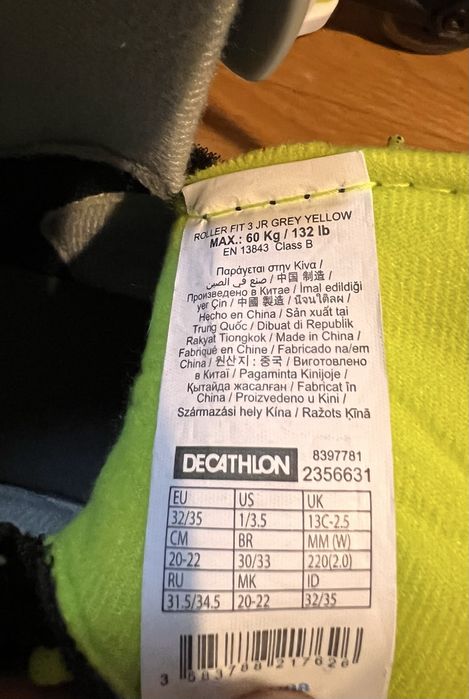 Rolki OXELO fit3 junior, regulowane roz. 32-35