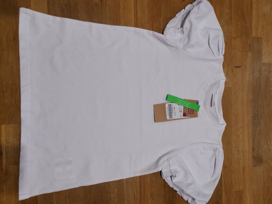 Biała gładka bluzeczka 152 coccodrillo NOWA