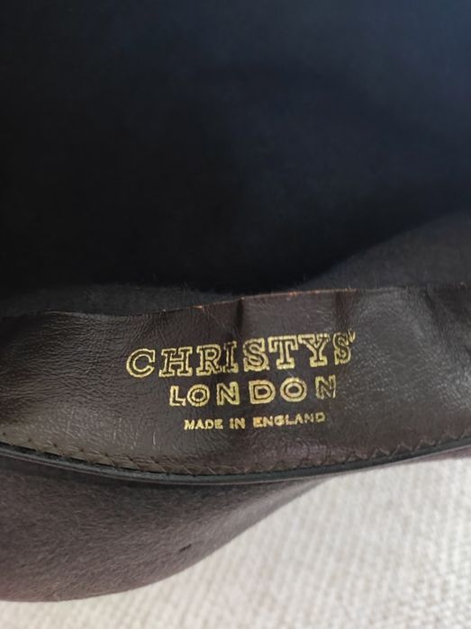 Kapelusz 59cm Christys' London szary elegancki vintage nakrycie głowy