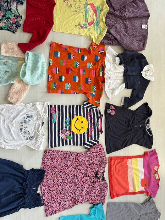 Paka Ubrań dla dziewczynki  Mix w różnych rozmiarach 48 szt