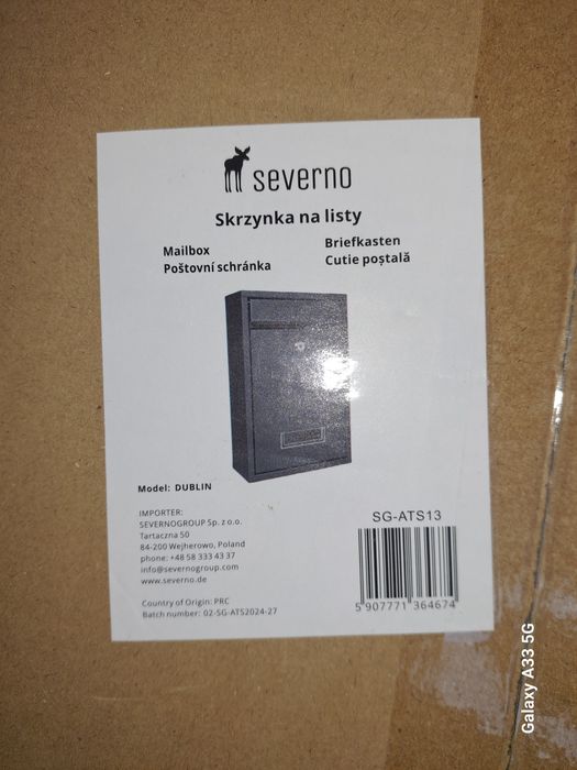 Skrzynka na listy Nowa zapakowana nie otwierana