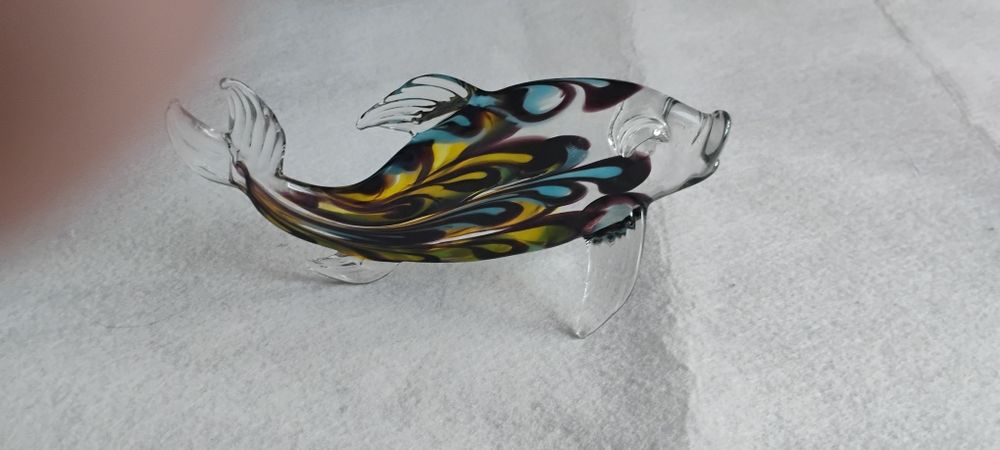 Kolorowa rybka ze szkła Murano