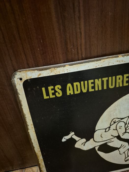 Placa metálica Tintin