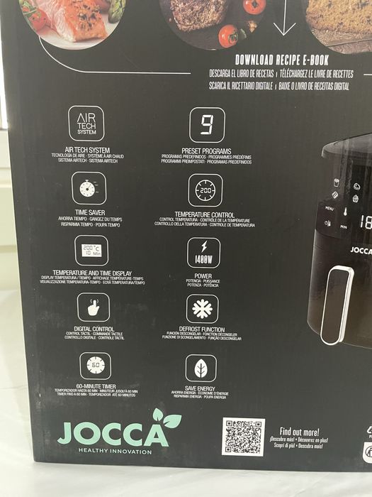 Air Fryer Jocca 4L 1400W – Nova, na Caixa!
