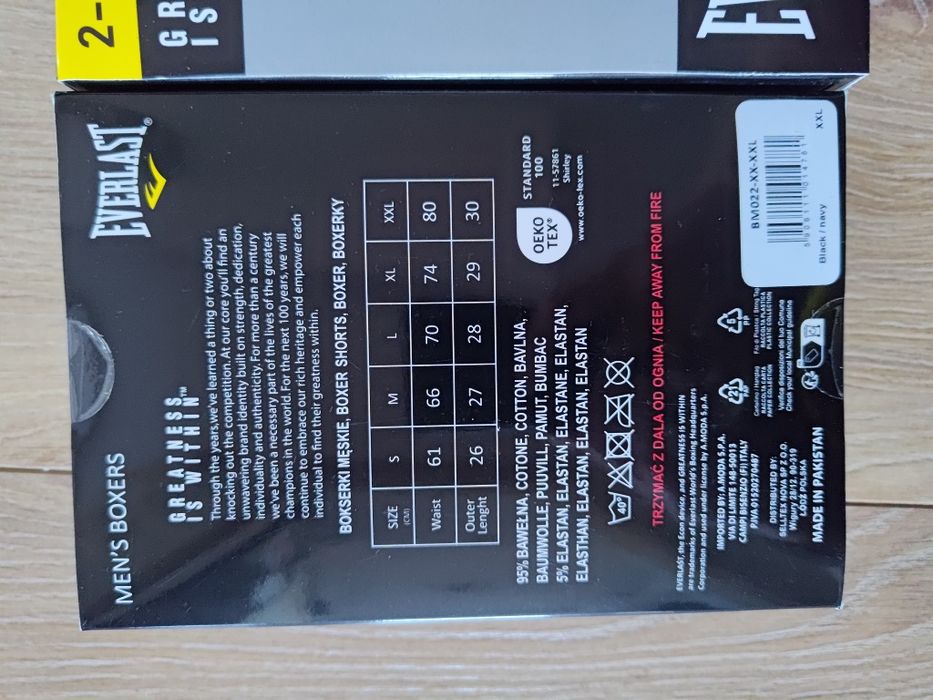 Bokserki męskie Everlast XXL 4 pary (2 opakowania)