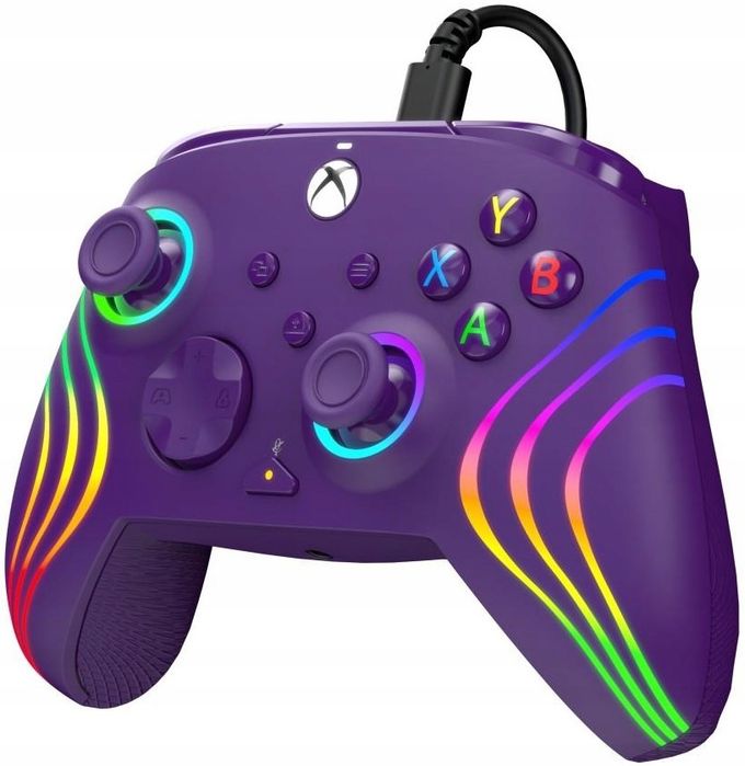 pdp pad przewodowy afterglow wave - fioletowy pc xs xbox series