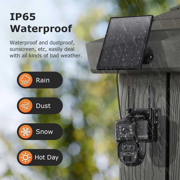 FOTOPUŁAPKA Kamera 12MP 15X zoom SIM SOLAR 4G PTZ  3 obiektywy‼️ podgl