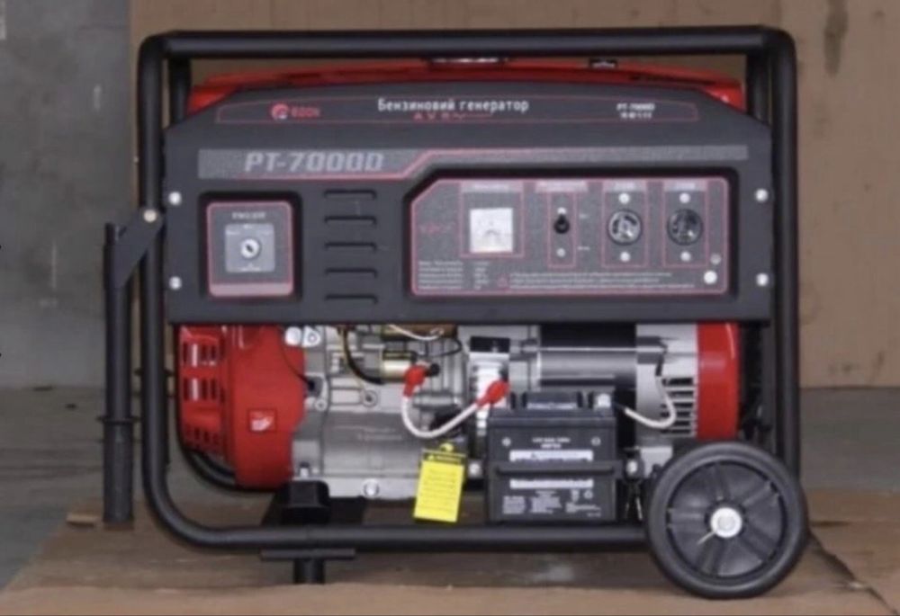 EDON PT-7000D 5,5 кВт генератор з електростартером, колесами і ручками
