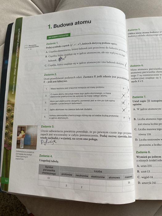 Karta pracy , To jest chemia 1 , zakres podstawowy