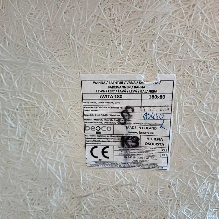 Wanna asymetryczna narożna lewa 180x80 elegancka