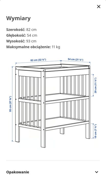 Przewijak Ikea GULLIVER oraz mata usztywniona Albero Mio