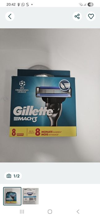 Gilette Mach 3 ostrza oryginalne 8 sztuk