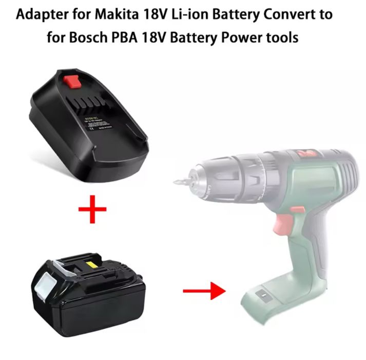 Адаптер інструмент Bosch PBA / акумулятор Makita / Dewalt / Milwaukee