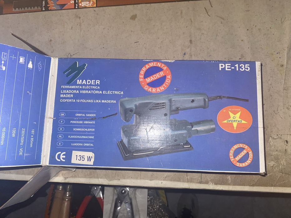 Lixadora vibratoria electrica madeira