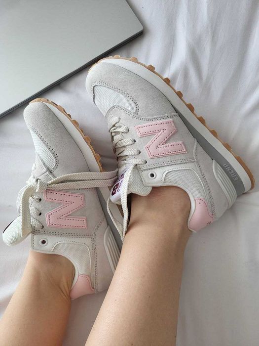 !SALE! Жіночі кросівки New Balance 574 Grey Pink 36 37 38 39 40 41