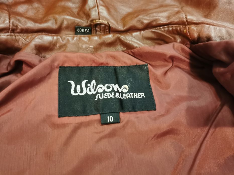 Skórzana kurtka z kapturem 140/146