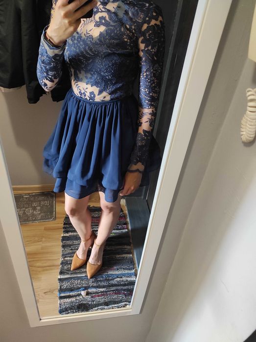 Sukienka granatowa Lavika