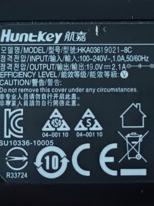 Ładowarka do laptopa Netbooka Hunt-Key 19V